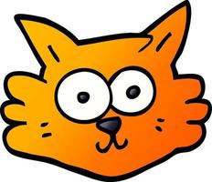 cartoon doodle cat face vector