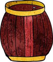 cartoon doodle of a barrel vector