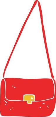 flat color illustration of handbag