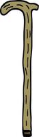 cartoon doodle walking stick vector