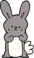 cartoon doodle bunny rabbit vector