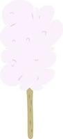 flat color style cartoon candy floss vector