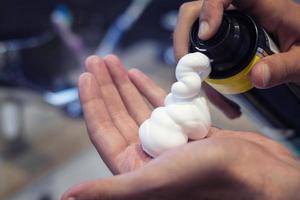 Perfect shaving foam. photo