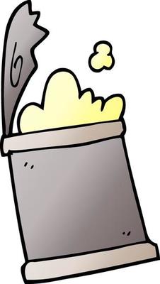 cartoon doodle open can of food