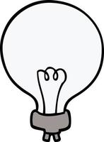 cartoon doodle light bulb vector