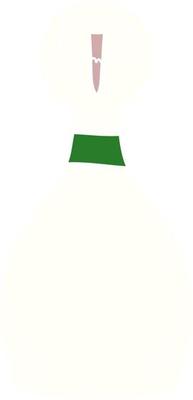 flat color style cartoon happy bowling pin