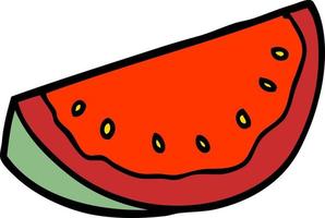 cartoon doodle watermelon vector