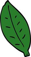 cartoon doodle leaf vector