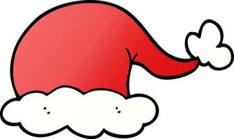 cartoon doodle santa hat vector