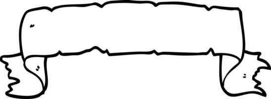 line drawing cartoon scroll banner vector