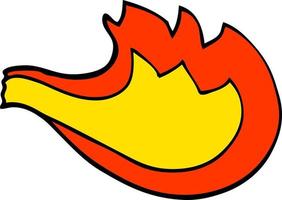 cartoon doodle flame vector