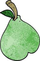 cartoon doodle healthy pear vector