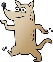 cartoon doodle funny dog vector