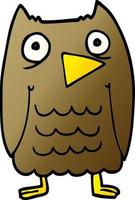 funny cartoon doodle owl vector