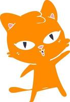 flat color style cartoon cat vector