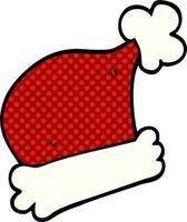 cartoon doodle christmas hats vector