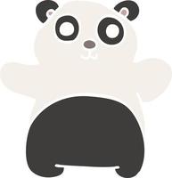 caricatura, garabato, feliz, panda vector