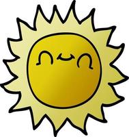 cartoon doodle happy sunshine vector