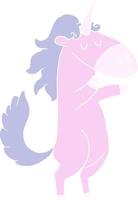 flat color style cartoon unicorn vector