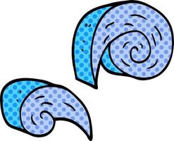 cartoon doodle decorative spiral element vector