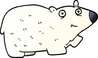 cartoon doodle polar bear vector