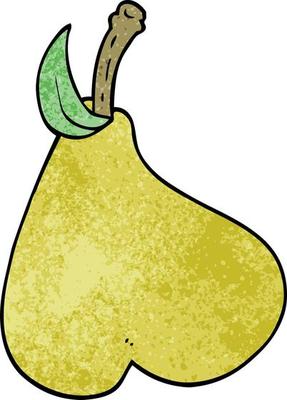 cartoon doodle of a pear