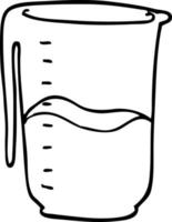 line drawing cartoon jug vector