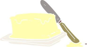 cartoon doodle butter and knife vector
