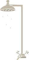 flat color style cartoon shower vector