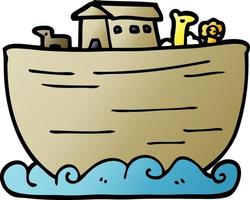 cartoon doodle noahs ark vector