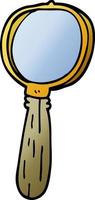 cartoon doodle magnifying glass vector