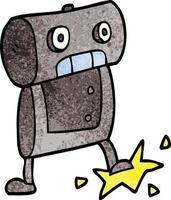 cartoon doodle robot vector