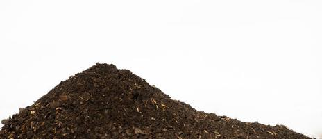 mounds of fertile dark soil for the environment. background for farmer and ecology theme design photo