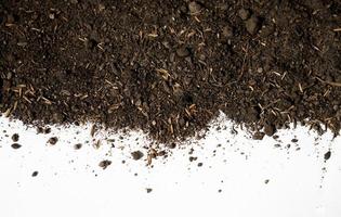 mounds of fertile dark soil for the environment. background for farmer and ecology theme design photo