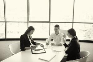 business people in a meeting at office photo