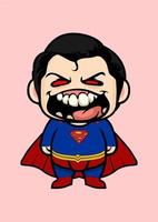 baby with superman costume vector