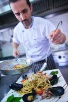 Chef preparing food photo