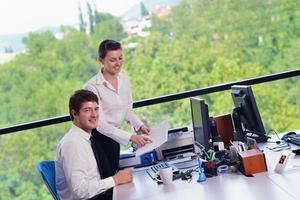 business people in a meeting at office photo