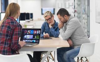 startup business team on meeting at modern office photo