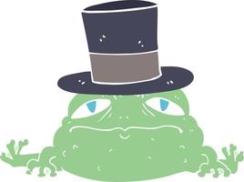 flat color style cartoon rich toad vector