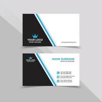 Simple Business card design in white and black color vector