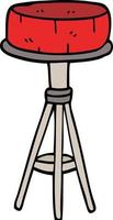 cartoon doodle breakfast stool vector