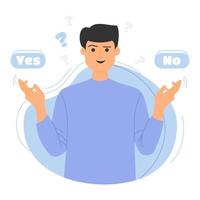 Yes or no concept illustration vector