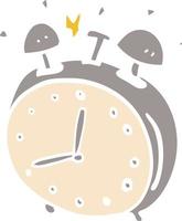 cartoon doodle alarm clock vector