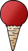 cartoon doodle ice cream cone vector