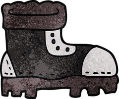 cartoon doodle work boot vector