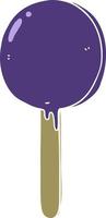 flat color style cartoon lollipop vector