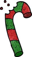 cartoon doodle xmas candy cane vector