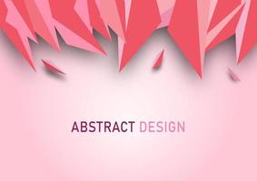 Abstract pink color polygon triangle geometric background. vector