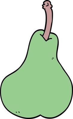 cartoon doodle healthy pear